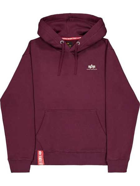 Alpha Industries Ανδρικό Φούτερ με Κουκούλα & Τσέπες Μπορντό 196318-608