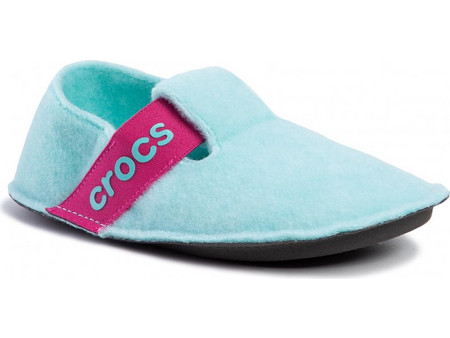 Crocs Χειμερινές Παιδικές Παντόφλες για Κορίτσι Γαλάζιες Φούξια 205349-4O9