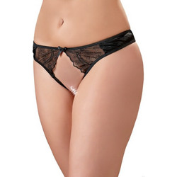 Cottelli Γυναικείο Sexy String Αυτοκινήτου με Δαντέλα Μαύρο 23201261021