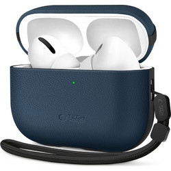 Tech-Protect NaturalFit Θήκη Σιλικόνης με Γάντζο για Apple AirPods Pro 3 Navy Μπλε