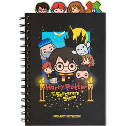 Grupo Erik Harry Potter Σπιράλ Τετράδιο Ριγέ A5 80 Φύλλων Μαύρο PNE09