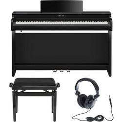 Yamaha CLP-825 Bundle Ηλεκτρικό Πιάνο Όρθιο με 88 Βαρυκεντρισμένα Πλήκτρα Black Polished