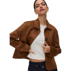 Vero Moda Γυναικείο Σακάκι Κοντό από Δερματίνη Ταμπά 10338632