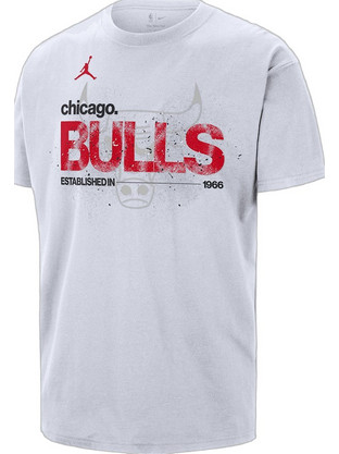 Nike CHI Courtside Chicago Ανδρικό Αθλητικό T-Shirt Λευκό IF4523-100