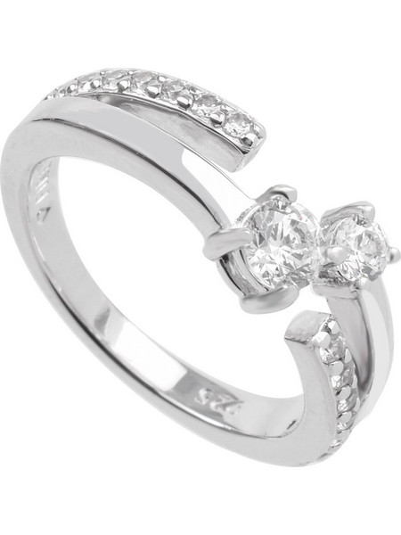 Diamonfire Γυναικείο Δαχτυλίδι Ροζέτα από Ασήμι 925 με Ζιργκόν 61187210821