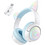 Onikuma GT838 Ασύρματα Bluetooth Ακουστικά Over Ear Λευκά Γαλάζια
