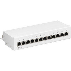 Goobay 62070 Ethernet Patch Panel Επιτοίχιο 12 Θυρών Cat.6 Shielded STP