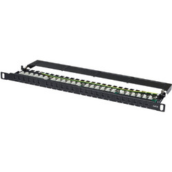 Digitus DN-91624U-SL-SH Ethernet Patch Panel Rack 0.5U 19" 24 Θυρών Cat.6 Unshielded UTP