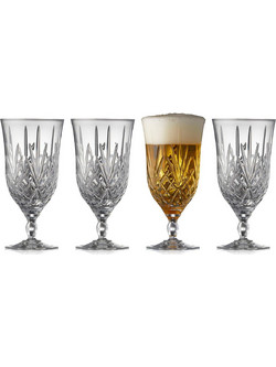 Lyngby Glass Σετ Ποτήρια Μπύρας Κρύσταλλο Κολωνάτα 400ml 4τμχ ASS-40