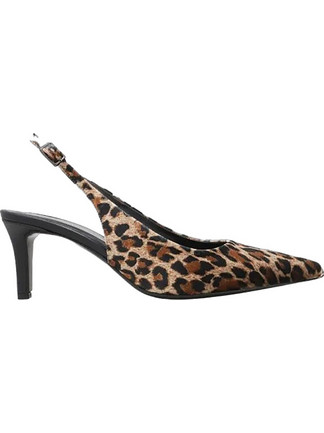 KALOGIROU Onar Γόβες Slingback Δερμάτινες με Τακούνι Στιλέτο Μπεζ VEL-00N1