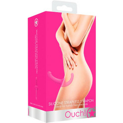Ouch! Silicone Strapless Strap On με Διπλό Dildo 12cm Ροζ