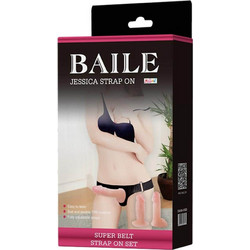 Baile Jessica Super Belt Harness Strap On με Dildo 10.5cm Flesh