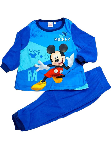 Disney Mickey Mouse Παιδική Πιτζάμα Fleece Χειμωνιάτικη Royal Blue Γαλάζια MIC-2723