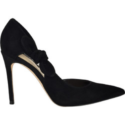 Nine West Γόβες Suede με Τακούνι Στιλέτο με Φιόγκο Μαύρες FHALON-01-001