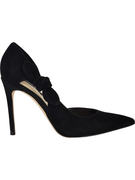 Nine West Γόβες Suede με Τακούνι Στιλέτο με Φιόγκο Μαύρες FHALON-01-001