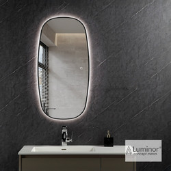 Luminor Zen Οβάλ Καθρέπτης Μπάνιου Led Αντιθαμβωτικός Αφής Μεταλλικός ZEN4595