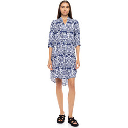 Pink Label Mini Καλοκαιρινό Καθημερινό Φόρεμα Μεταξωτό Royal Blue B697