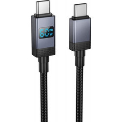 Hoco X118 Generous Braided USB-C to USB-C 1m Black