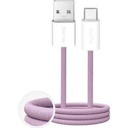 Puro Fabrik 2.0 Braided USB-A to USB-C 10W 1.5m Pink PUCAC10WFABK415MTPNK