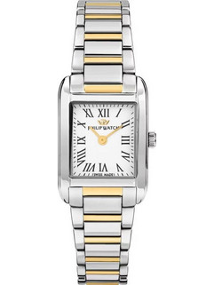 Philip Watch Γυναικείο Ρολόι με Ασημί Χρυσό Μεταλλικό Μπρασελέ 8253225508