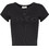 Calvin Klein Γυναικείο Καλοκαιρινό Crop Top Ριπ Μαύρο LV047C200G-UB1