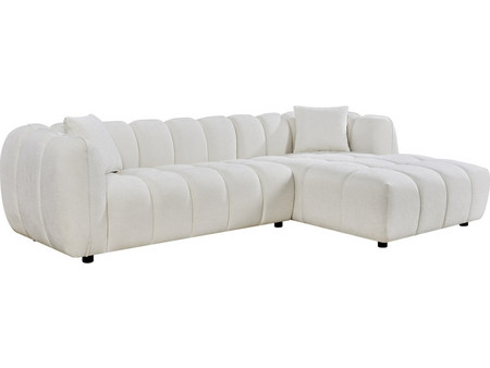 HomeMarkt Lykke Γωνιακός Καναπές Δεξιά Γωνία Εκρού 280x165x70cm HM3326.02R