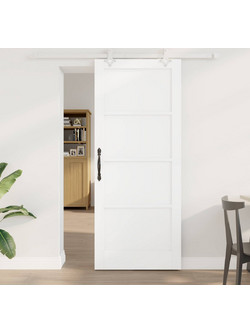 vidaXL Πόρτα Εσωτερική Συρόμενη Ξύλινη Λευκή 83x202cm 3445524