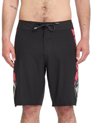 Volcom Jack Robinson Mod 21'' Ανδρικό Μαγιό Βερμούδα με Σχέδια Μαύρο A0812622-BLK