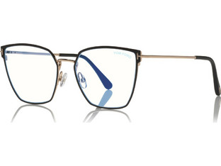 Tom Ford FT5574-001 Γυναικείος Σκελετός Γυαλιών Οράσεως Μεταλλικός Χρυσός Μαύρος
