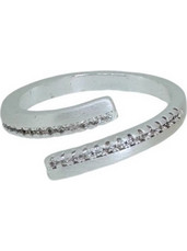 RO Accessories Γυναικείο Δαχτυλίδι Σειρέ Μισόβερο Ασημί R186