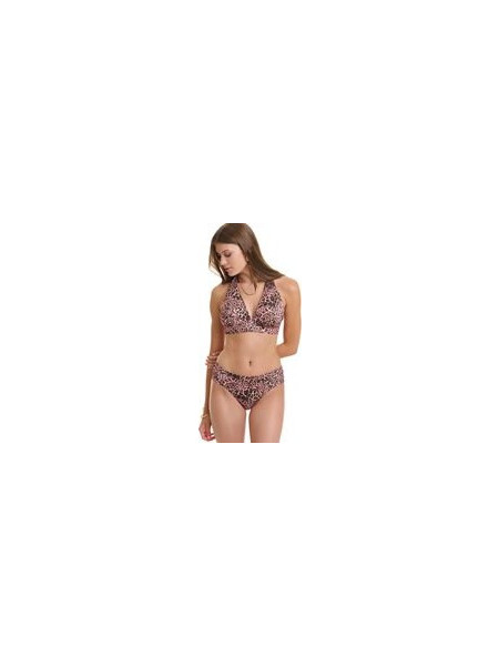 Club Neuf Bikini Slip Animal Print Ροζ CNM602350