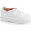 Gorgino Βαπτιστικά Sneakers για Αγόρι Δερμάτινα Ανατομικά Λευκά 3116-1
