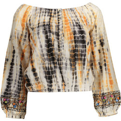 Desigual Γυναικείο Καλοκαιρινό Crop Top Βαμβακερό Εκρού 22SWBW10-7011