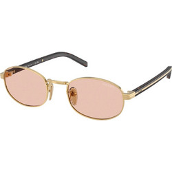 Prada PRB53S 5AK50V Γυναικεία Γυαλιά Ηλίου Τετράγωνα Κοκάλινα Μαύρα με Ροζ Φακό