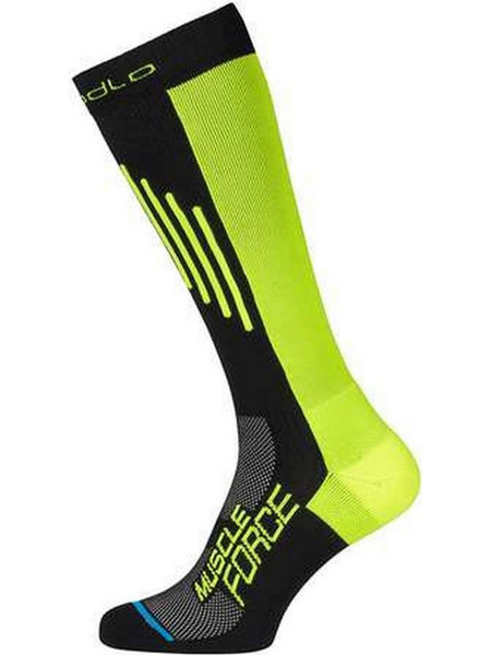Odlo Ανδρικές Κάλτσες Ψηλές με Σχέδια Lime 777160-60088