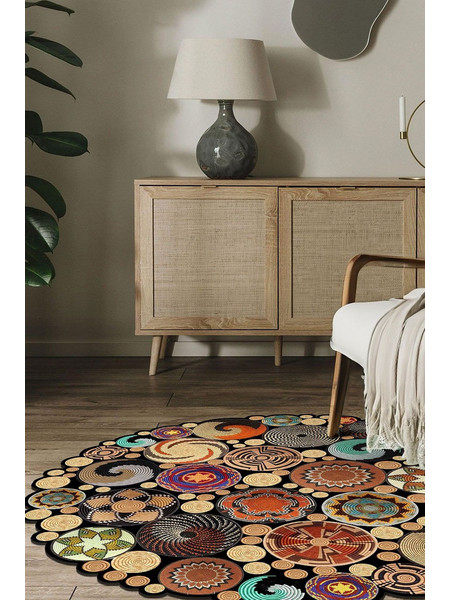 Conceptum Hypnose Χαλί Στρογγυλό 180cm Hmnt971 Natural Multi