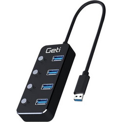 Geti GUH4AS USB Hub 3.0 USB-A με 4 Θύρες USB-A