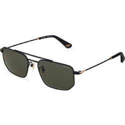 Police PLU66-0305 Ανδρικά Γυαλιά Ηλίου Aviator Μεταλλικά Γκρι με Πράσινο Φακό