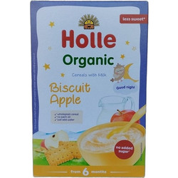 Holle Βιολογική Βρεφική Κρέμα Μπισκότο Μήλο & Γάλα 6m+ 250gr