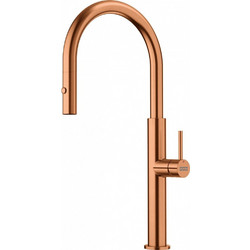 Franke Mythos Pescara J 3153101055 Μπαταρία Κουζίνας Πάγκου Διπλής Παροχής Ανάμεικτη με Ντουζ Χάλκινη