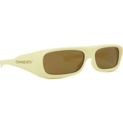 Oakley OO9520 06 Ανδρικά Γυαλιά Ηλίου Ορθογώνια Κοκάλινα Λευκά με Καφέ Φακό