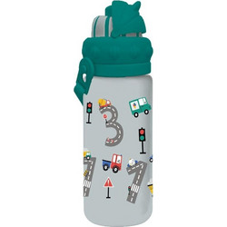 Must Vehicles Παιδικό Παγούρι Πλαστικό BPA Free με Καλαμάκι Πράσινο 430ml