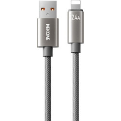 WK WDC-63i Braided USB-A to Lightning Cable 12W 1.2m Grey