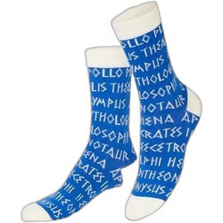 Eat My Socks Ancient Greece Ανδρικές Κάλτσες Ψηλές με Σχέδια Royal Blue 2Pack EMSNCAGRX2