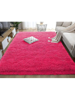 Γαρύφαλλο Fluffie Χαλί Ορθογώνιο Shaggy 200x290cm Φούξια