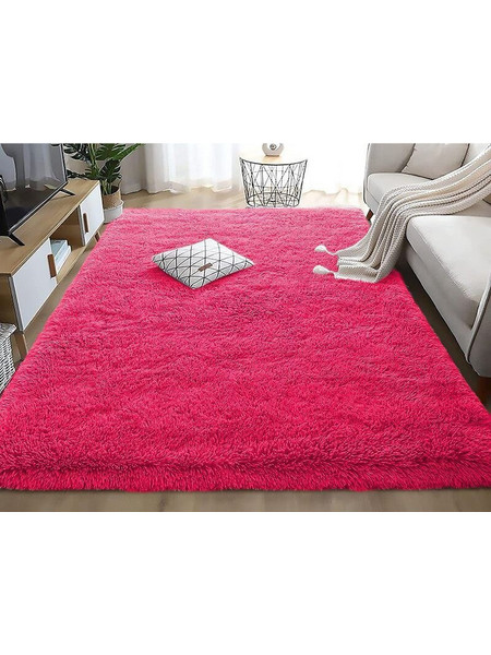 Γαρύφαλλο Fluffie Χαλί Ορθογώνιο Shaggy 200x290cm Φούξια