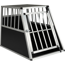 Costway Συρμάτινο Κλουβί Σκύλου Crate Μεσαίο Εσωτερικού Χώρου Μαύρο Ασημί 91x65x69.5cm
