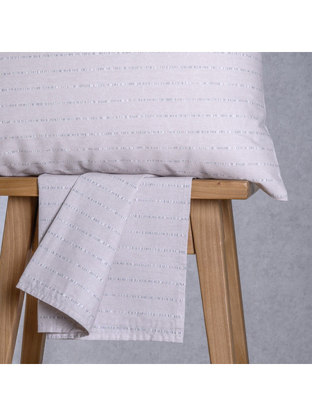 Melinen Σετ Σεντόνια King Size Βαμβακερά με Λάστιχο 180x200+32 Ultra Line Mini Paris Grey