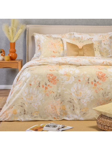 Melinen Σετ Σεντόνια Διπλά με Λάστιχο 150x200+32 Casual Line Anabelle Beige