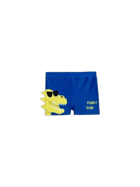 Funky Παιδικό Μαγιό Boxer για Αγόρι Royal Blue Κίτρινο 126-0303-1